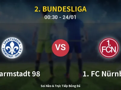 Kết Quả: SV Darmstadt 98 2-0 1. FC Nürnberg – Highlight & Bàn Thắng | 2. Bundesliga