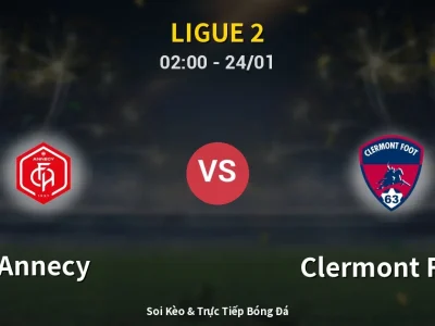 Kết Quả: Annecy 2-1 Clermont Foot – Highlight & Bàn Thắng | Ligue 2