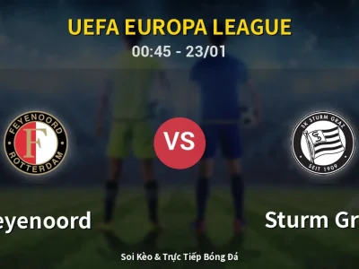 Kết Quả: Feyenoord 3-0 Sturm Graz – Highlight & Bàn Thắng | UEFA Europa League
