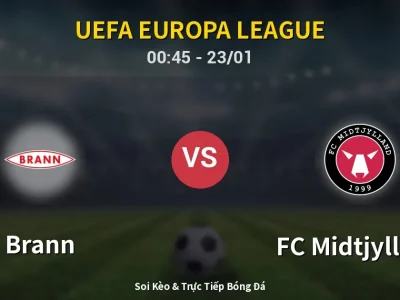 Kết Quả: Brann 3-3 FC Midtjylland – Highlight & Bàn Thắng | UEFA Europa League