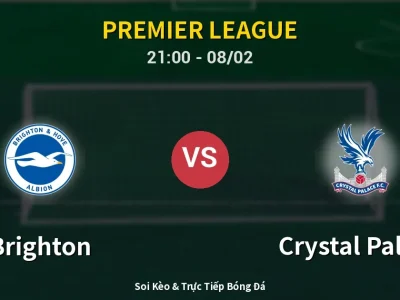 🔴 Trực Tiếp: Brighton 0-0 Crystal Palace – Link Xem Premier League (Full HD)