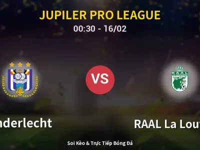 Kết Quả: Anderlecht 0-0 RAAL La Louvière – Highlight & Bàn Thắng | Jupiler Pro League