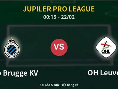 Kết Quả: Club Brugge KV 2-1 OH Leuven – Highlight & Bàn Thắng | Jupiler Pro League