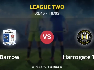 Kết Quả: Barrow 0-1 Harrogate Town – Highlight & Bàn Thắng | League Two