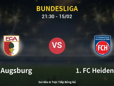🔴 Trực Tiếp: FC Augsburg 0-0 1. FC Heidenheim – Link Xem Bundesliga (Full HD)