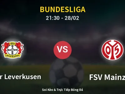 Soi Kèo Bayer Leverkusen vs FSV Mainz 05 – 21:30 28/02 | Nhận Định, Dự Đoán Tỷ Số