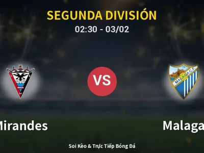 Kết Quả: Mirandes 2-1 Malaga – Highlight & Bàn Thắng | Segunda División