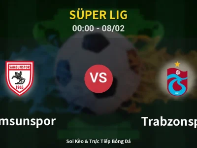 Kết Quả: Samsunspor 0-3 Trabzonspor – Highlight & Bàn Thắng | Süper Lig