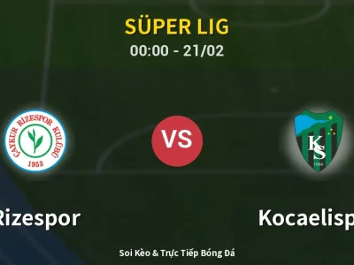 Kết Quả: Rizespor 2-0 Kocaelispor – Highlight & Bàn Thắng | Süper Lig