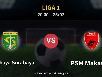 🔴 Trực Tiếp: Persebaya Surabaya 1-0 PSM Makassar – Link Xem Liga 1 (Full HD)