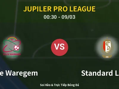 Kết Quả: Zulte Waregem 0-1 Standard Liege – Highlight & Bàn Thắng | Jupiler Pro League