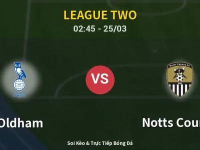Kết Quả: Oldham 3-0 Notts County – Highlight & Bàn Thắng | League Two