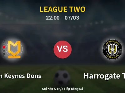 Soi Kèo Milton Keynes Dons vs Harrogate Town – 22:00 07/03 | Nhận Định, Dự Đoán Tỷ Số