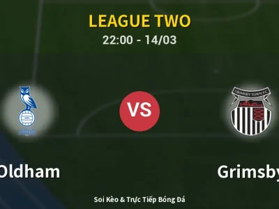 🔴 Trực Tiếp: Oldham 0-0 Grimsby – Link Xem League Two (Full HD)