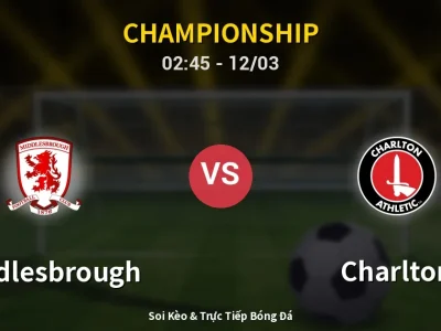 Kết Quả: Middlesbrough 0-1 Charlton – Highlight & Bàn Thắng | Championship
