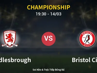 Kết Quả: Middlesbrough 1-1 Bristol City – Highlight & Bàn Thắng | Championship