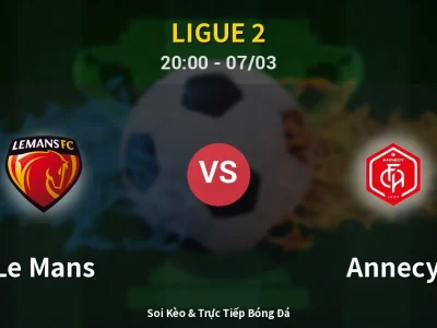 🔴 Trực Tiếp: Le Mans 3-0 Annecy – Link Xem Ligue 2 (Full HD)