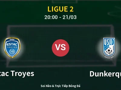 🔴 Trực Tiếp: Estac Troyes 2-1 Dunkerque – Link Xem Ligue 2 (Full HD)