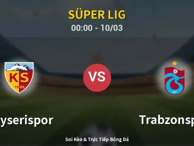 Kết Quả: Kayserispor 1-3 Trabzonspor – Highlight & Bàn Thắng | Süper Lig