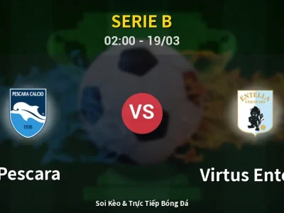 Kết Quả: Pescara 3-0 Virtus Entella – Highlight & Bàn Thắng | Serie B