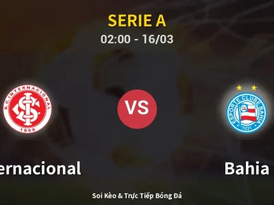 Kết Quả: Internacional 0-1 Bahia – Highlight & Bàn Thắng | Serie A