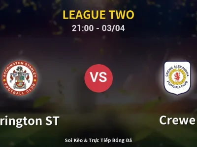 🔴 Trực Tiếp: Accrington ST 2-0 Crewe – Link Xem League Two (Full HD)