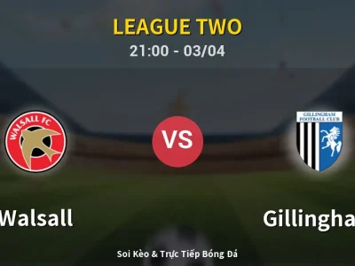 🔴 Trực Tiếp: Walsall 2-2 Gillingham – Link Xem League Two (Full HD)