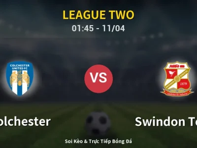 Soi Kèo Colchester vs Swindon Town – 01:45 11/04 | Nhận Định, Dự Đoán Tỷ Số