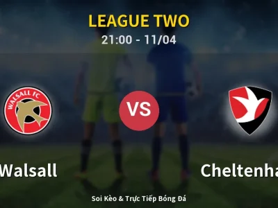 Soi Kèo Walsall vs Cheltenham – 21:00 11/04 | Nhận Định, Dự Đoán Tỷ Số