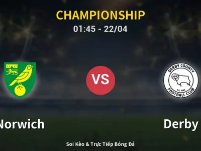 Kết Quả: Norwich 2-1 Derby – Highlight & Bàn Thắng | Championship