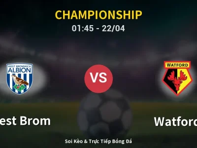 Kết Quả: West Brom 3-0 Watford – Highlight & Bàn Thắng | Championship