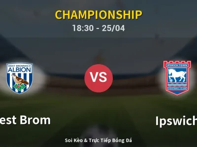 Soi Kèo West Brom vs Ipswich – 18:30 25/04 | Nhận Định, Dự Đoán Tỷ Số