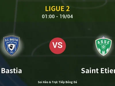 Kết Quả: Bastia 2-0 Saint Etienne – Highlight & Bàn Thắng | Ligue 2