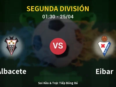🔴 Trực Tiếp: Albacete 0-2 Eibar – Link Xem Segunda División (Full HD)