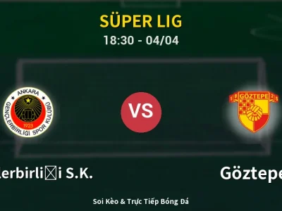 Soi Kèo Gençlerbirliği S.K. vs Göztepe – 18:30 04/04 | Nhận Định, Dự Đoán Tỷ Số