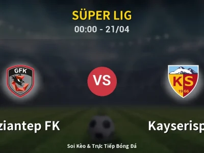 Kết Quả: Gaziantep FK 3-0 Kayserispor – Highlight & Bàn Thắng | Süper Lig