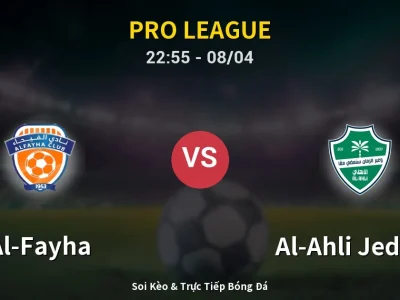 Soi Kèo Al-Fayha vs Al-Ahli Jeddah – 22:55 08/04 | Nhận Định, Dự Đoán Tỷ Số