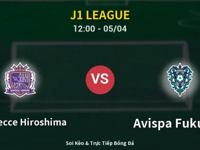 🔴 Trực Tiếp: Sanfrecce Hiroshima 0-1 Avispa Fukuoka – Link Xem J1 League (Full HD)