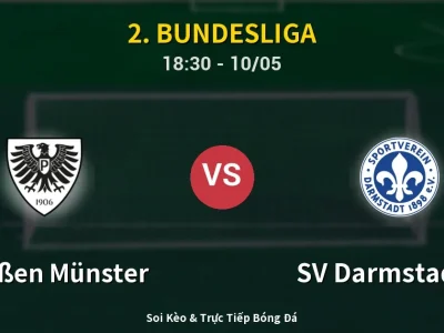 Soi Kèo Preußen Münster vs SV Darmstadt 98 – 18:30 10/05 | Nhận Định, Dự Đoán Tỷ Số