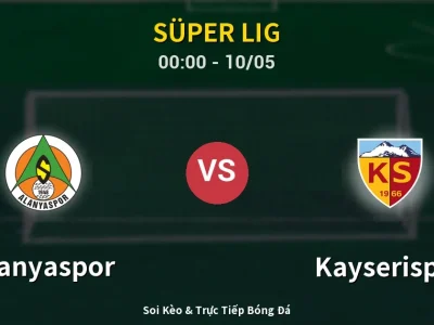 Kết Quả: Alanyaspor 3-1 Kayserispor – Highlight & Bàn Thắng | Süper Lig