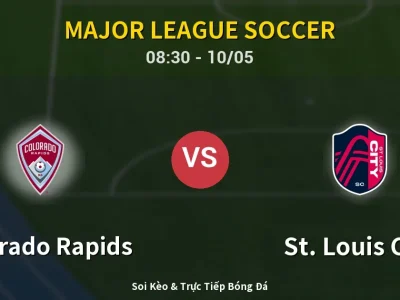Soi Kèo Colorado Rapids vs St. Louis City – 08:30 10/05 | Nhận Định, Dự Đoán Tỷ Số