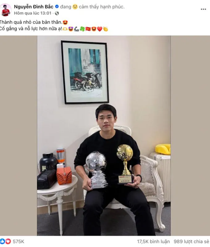 Bài đăng gần nhất của Đình Bắc trên trang cá nhân 