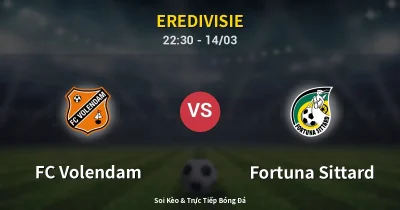 FC Volendam vs Fortuna Sittard 14/03