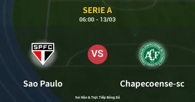 Sao Paulo vs Chapecoense-sc 13/03