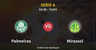 Palmeiras vs Mirassol 16/03