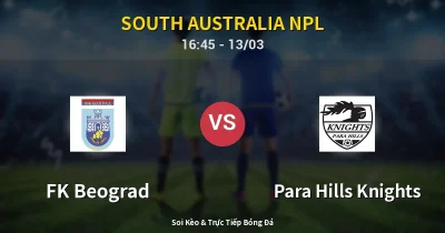 FK Beograd vs Para Hills Knights 13/03